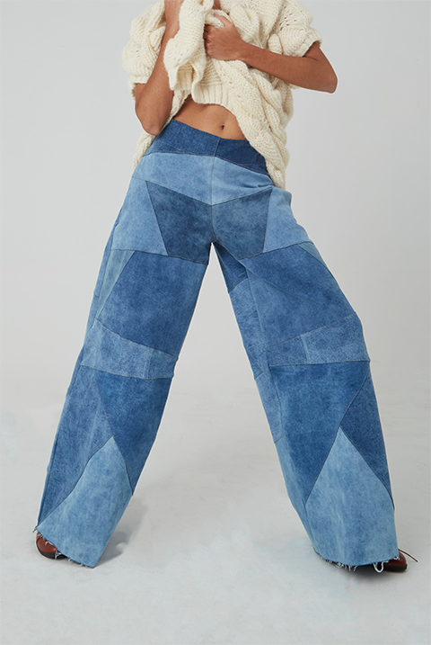 Patch Denim Pants